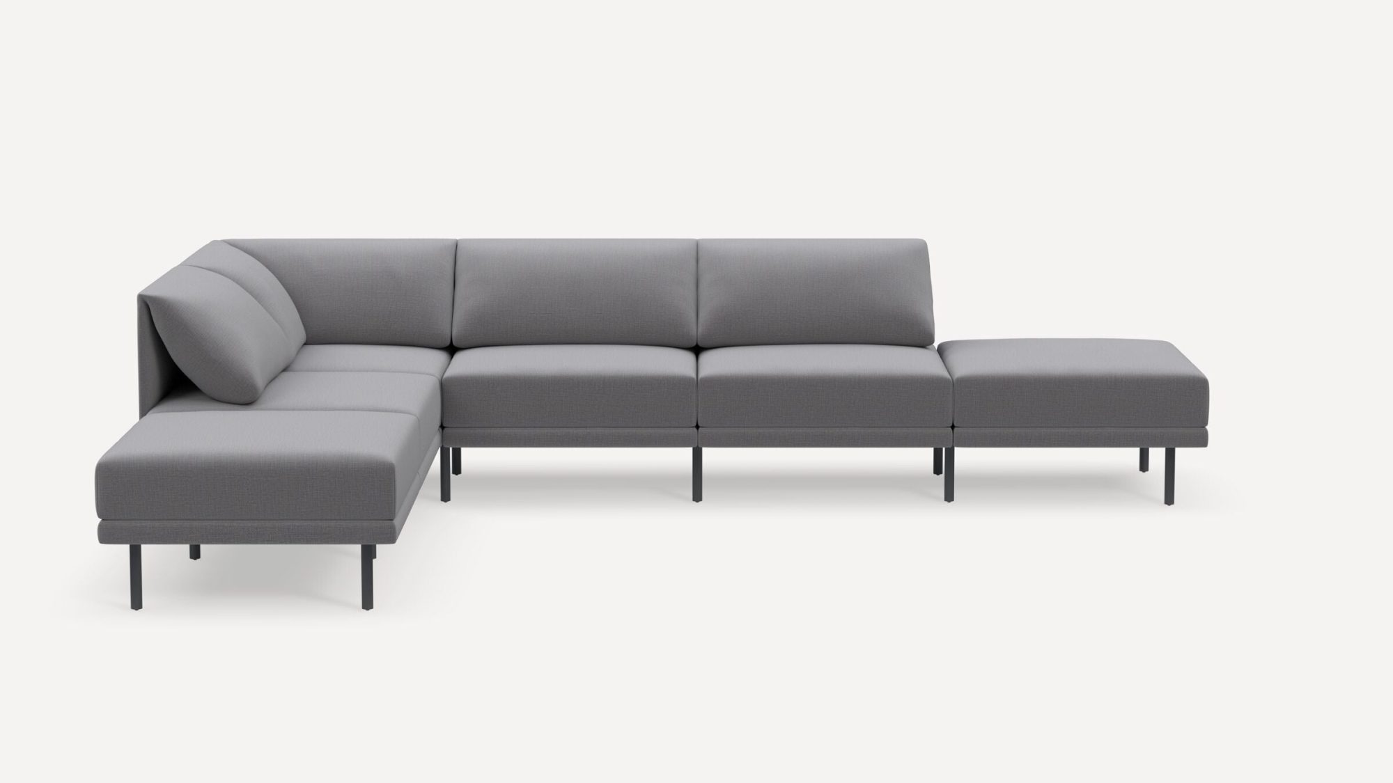 Range 6-Piece Open Sectional Double Lounger