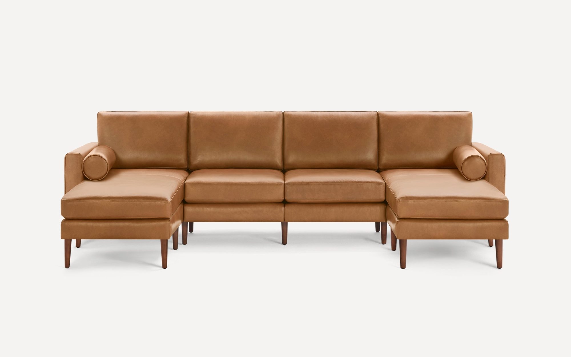 Nomad Leather Double Chaise Sectional