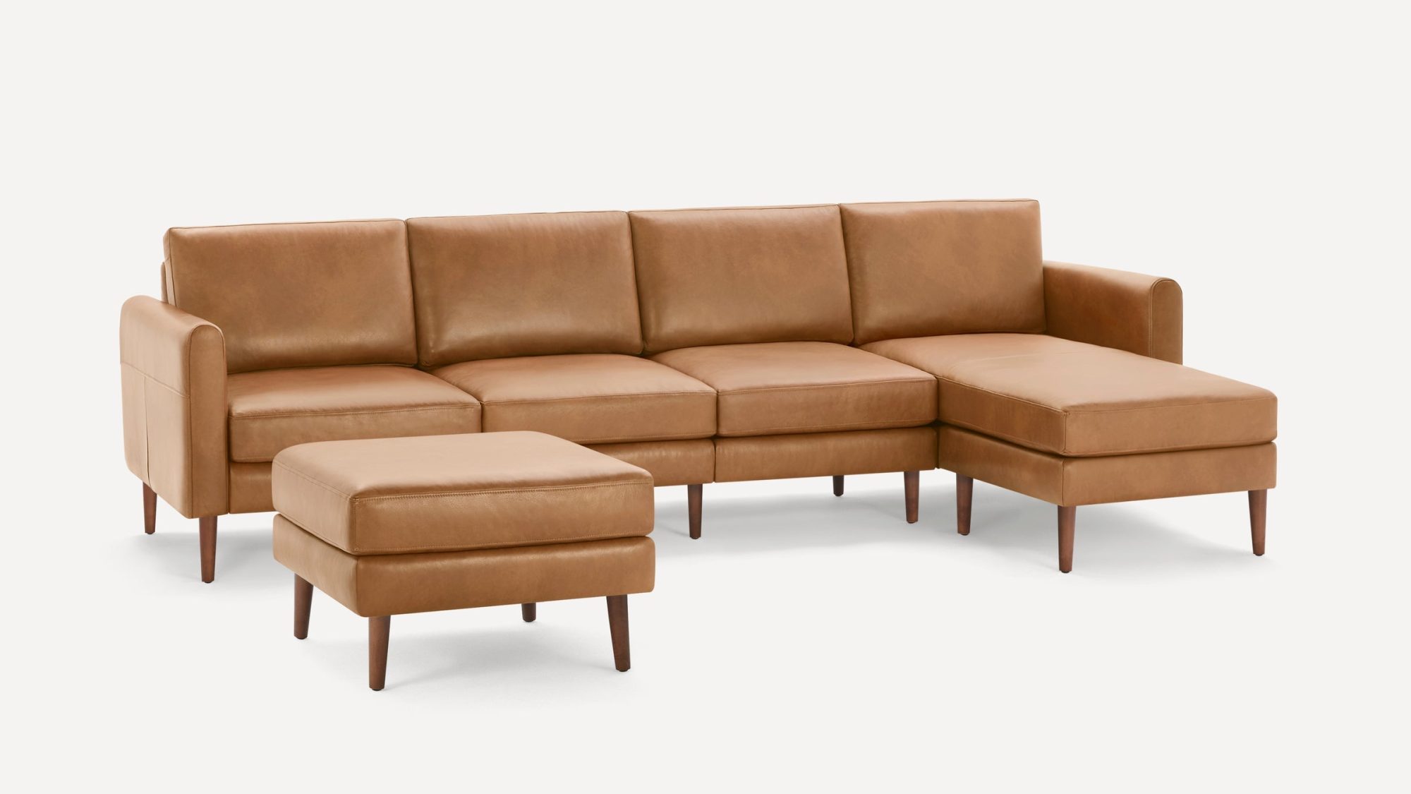 Nomad Leather King Sectional with Ottoman