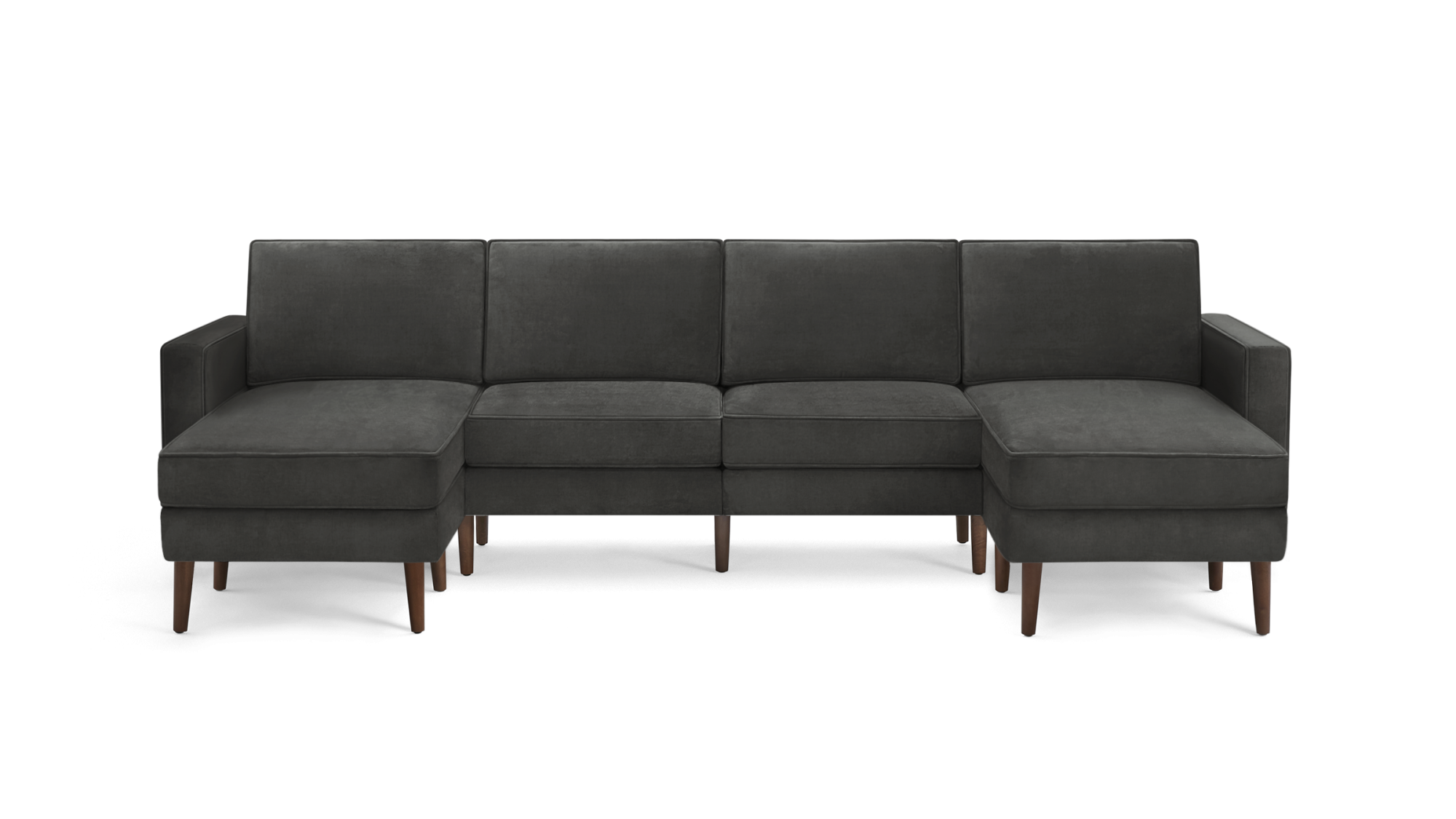 Nomad Velvet King Sofa with Double Reversible Chaise