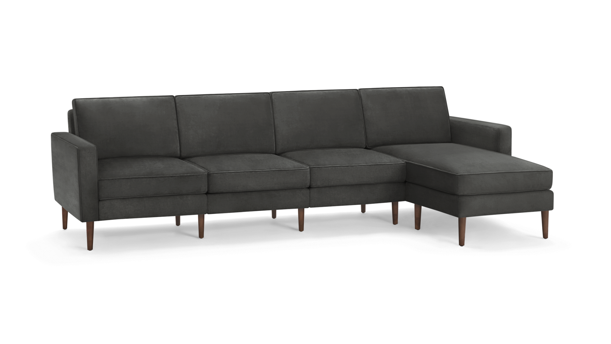 Nomad Velvet King Sofa with Reversible Chaise