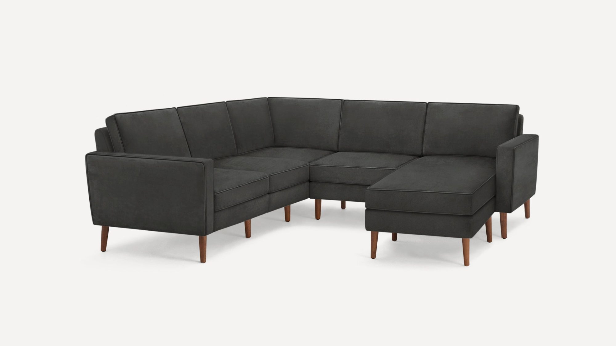 Nomad Velvet 5-Seat Corner Sectional with Reversible Chaise
