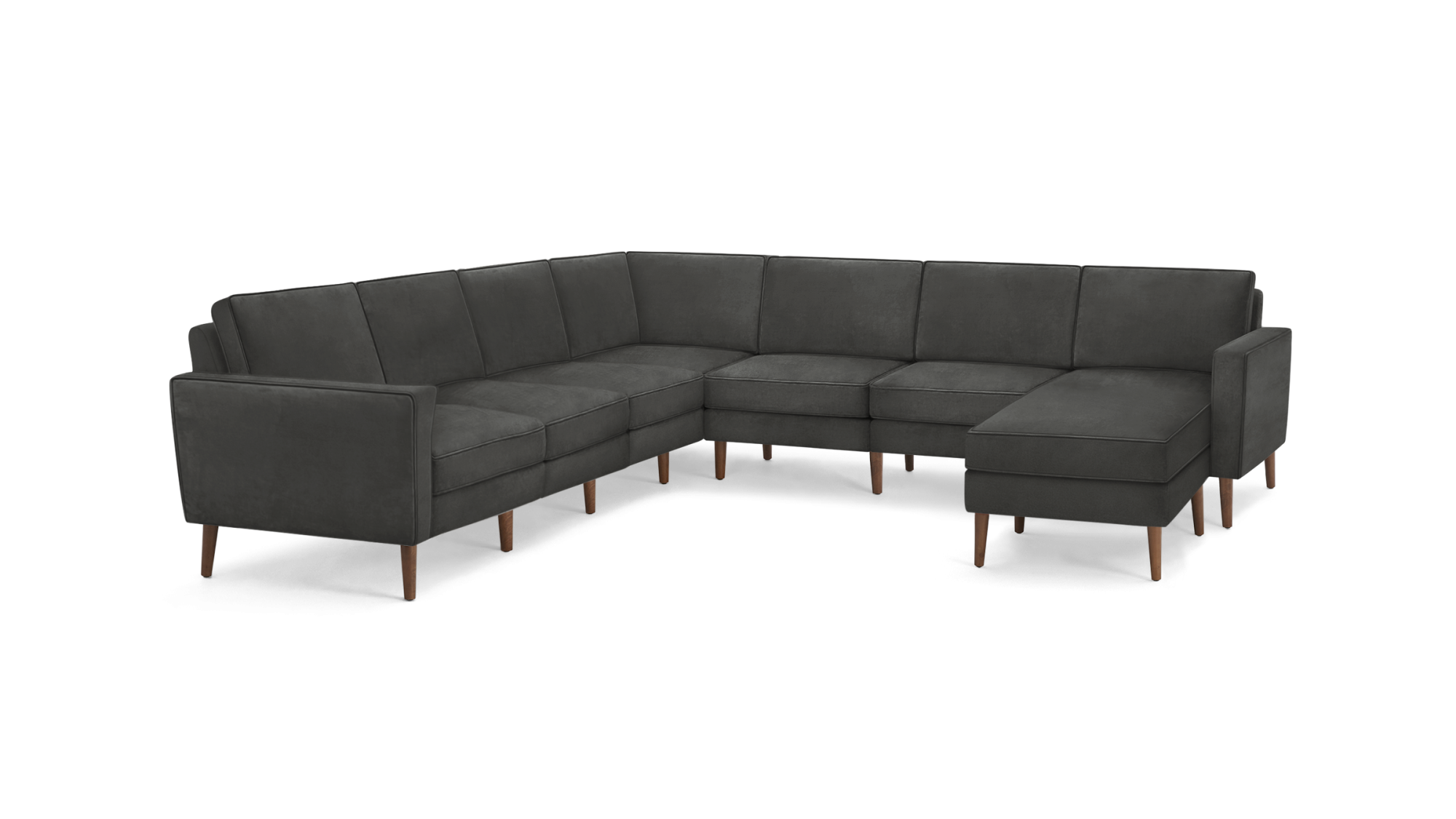 Nomad Velvet 7-Seat Corner Sectional with Reversible Chaise